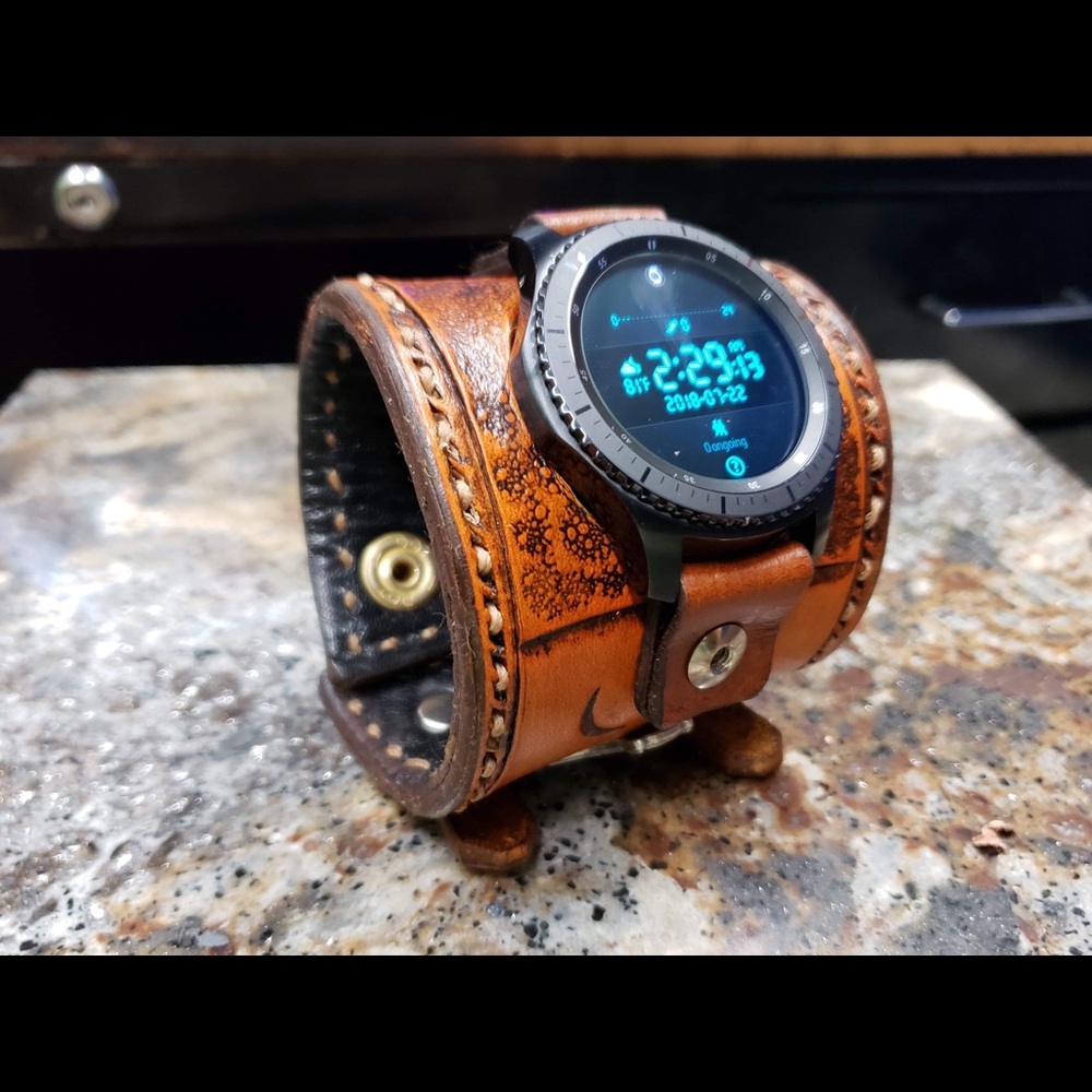 Men’s leather smart watch bands